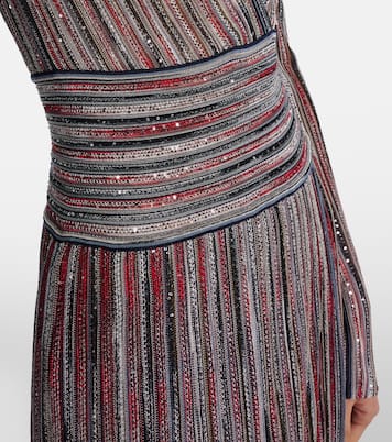 Striped lamé maxi dress | Missoni
