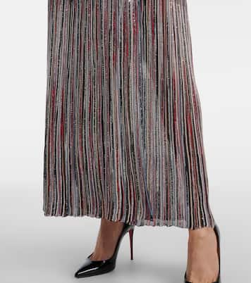 Striped lamé maxi dress | Missoni