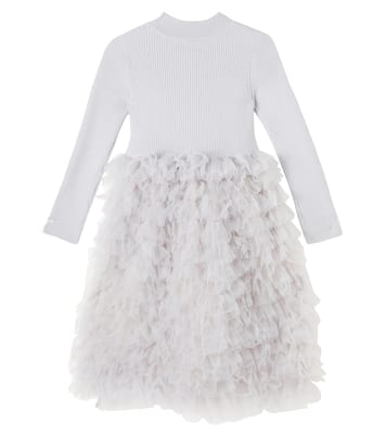 Cecilly ruffled wool-blend tulle dress | Donsje