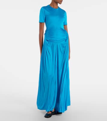 Cutout draped jersey maxi dress | Loewe
