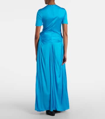 Cutout draped jersey maxi dress | Loewe