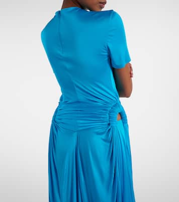 Cutout draped jersey maxi dress | Loewe