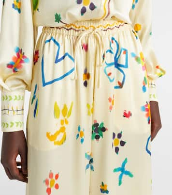 Sidi floral silk palazzo pants | Alémais