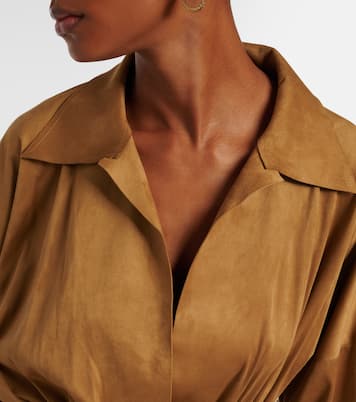 Robe chemise en satin | Norma Kamali