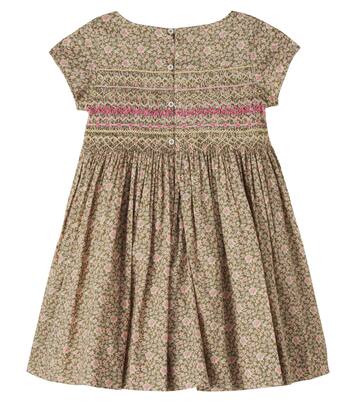 Duchesse smocked floral cotton dress | Bonpoint