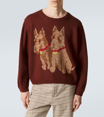Pull Scottie brodé en laine | Bode