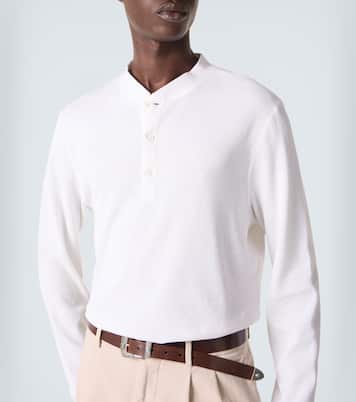 Cotton and silk Henley shirt | Brunello Cucinelli
