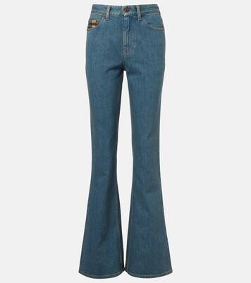 Burberry Check flared jeans | Burberry