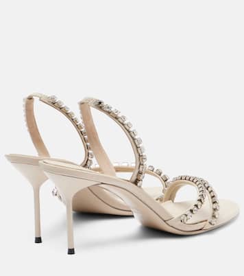 Lidia 70 crystal-embellished mules | Paris Texas