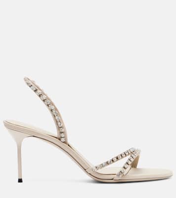 Lidia 70 crystal-embellished mules | Paris Texas