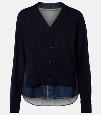 Cotton-blend cardigan | Sacai