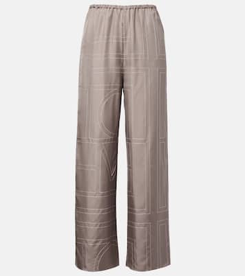 Logo silk twill pajama pants | Toteme