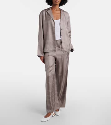 Logo silk twill pajama pants | Toteme