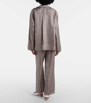 Logo silk twill pajama pants | Toteme