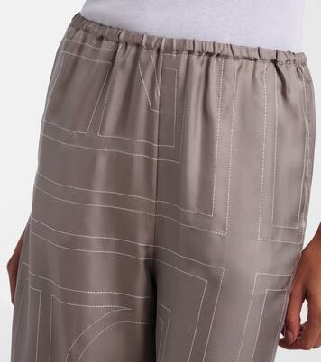 Logo silk twill pajama pants | Toteme