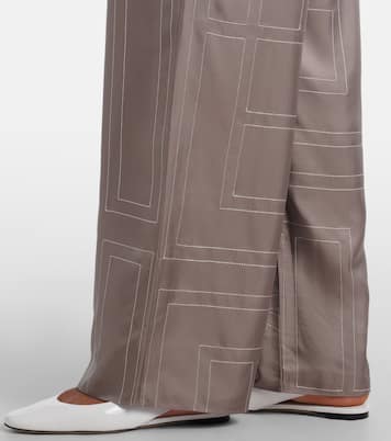 Logo silk twill pajama pants | Toteme