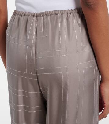 Logo silk twill pajama pants | Toteme