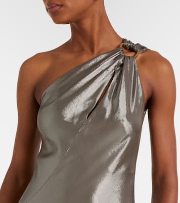 Odissea one-shoulder lamé gown | Max Mara
