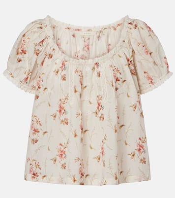Frederica floral cotton top | Dôen