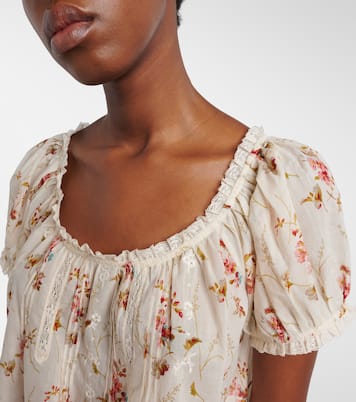 Frederica floral cotton top | Dôen