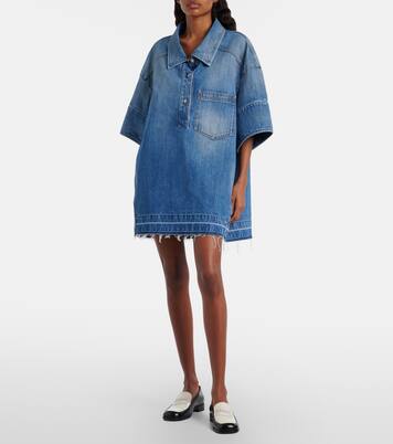Oversized polo denim minidress | Givenchy