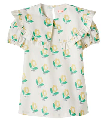 Abito Tiny Flower in lino e cotone | Tinycottons