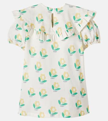 Abito Tiny Flower in lino e cotone | Tinycottons