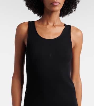 Minikleid Cassandre aus Baumwoll-Rippstrick | Saint Laurent