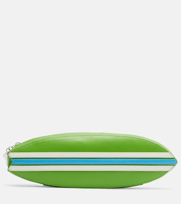 Surfboard striped leather clutch | Staud