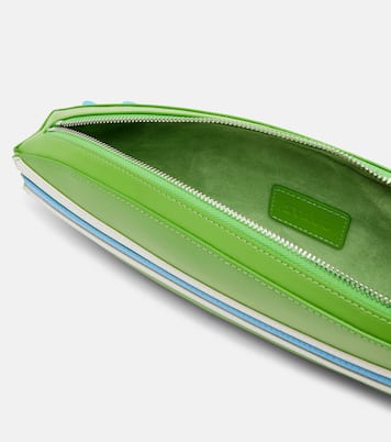 Surfboard striped leather clutch | Staud