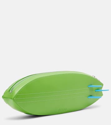 Surfboard striped leather clutch | Staud