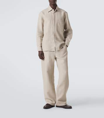 Linen wide-leg pants | Saman Amel