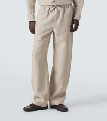 Linen wide-leg pants | Saman Amel