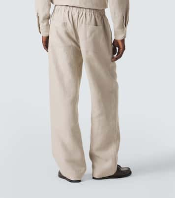 Linen wide-leg pants | Saman Amel