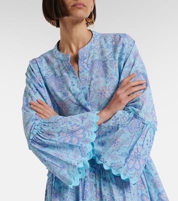 Abito corto in cotone con stampa floreale | Juliet Dunn