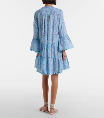 Abito corto in cotone con stampa floreale | Juliet Dunn