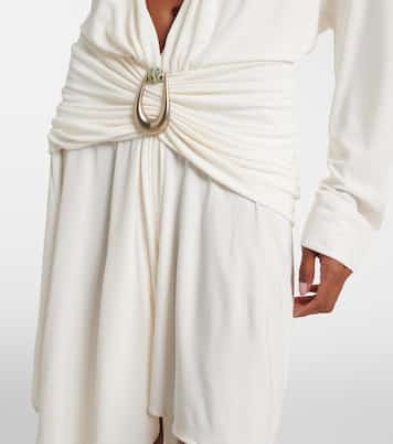 Stone Pin draped jersey minidress | Christopher Esber