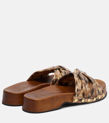 Tia leopard-print clogs | Ganni