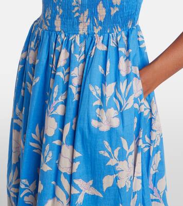Suzanne shirred cotton muslin maxi dress | Poupette St Barth