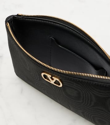VLogo Swarovski®-embellished moiré pouch | Valentino Garavani