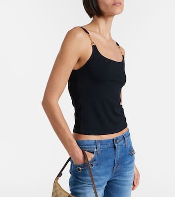 Horsebit crêpe jersey tank top | Gucci