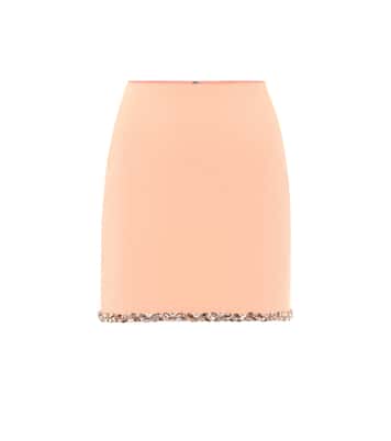 Verzierter Minirock aus Cady | David Koma