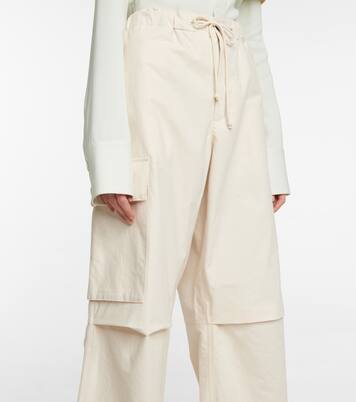 Pantalon cargo ample à taille haute en coton | Jil Sander