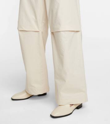 Pantalon cargo ample à taille haute en coton | Jil Sander