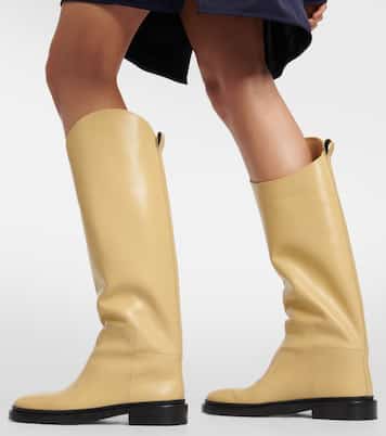 Leather over-the-knee boots | Jil Sander