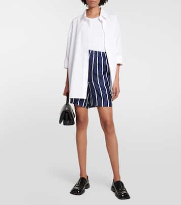 High-Rise Shorts aus Seide | Ami Paris