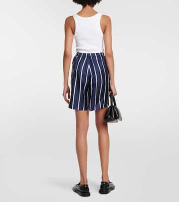 High-Rise Shorts aus Seide | Ami Paris