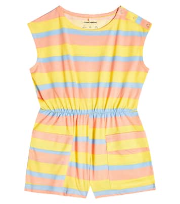 Striped cotton playsuit | Mini Rodini