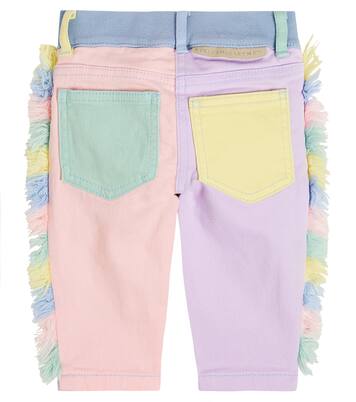 Baby fringed colorblock jeans | Stella McCartney Kids