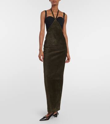 Suede maxi skirt | Alaïa